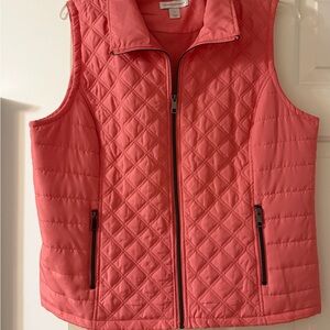 CJ Banks Coral Quilted Vest
